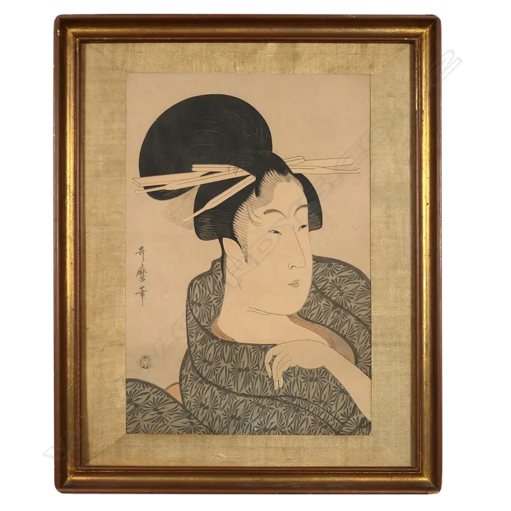 Kitagawa Utamaro Uikiyo-e woodblock print, Image 1++