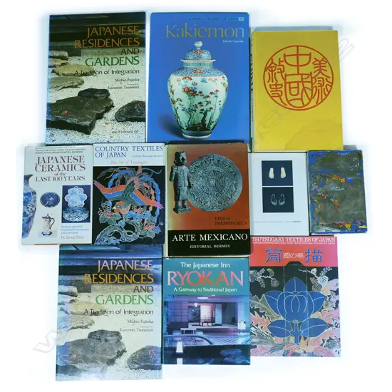 A collection of eleven reference books,