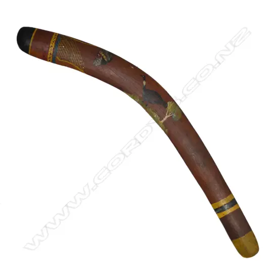 Vintage Australian Aboriginal hunting boomerang L.650mm,
