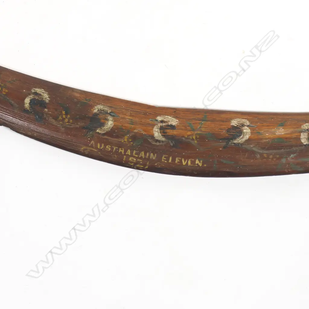 Vintage Australian boomerang commemorating the 1921 Australian cricket team Image 1++