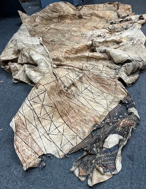 A large old tapa in distressed condition, Image 1++