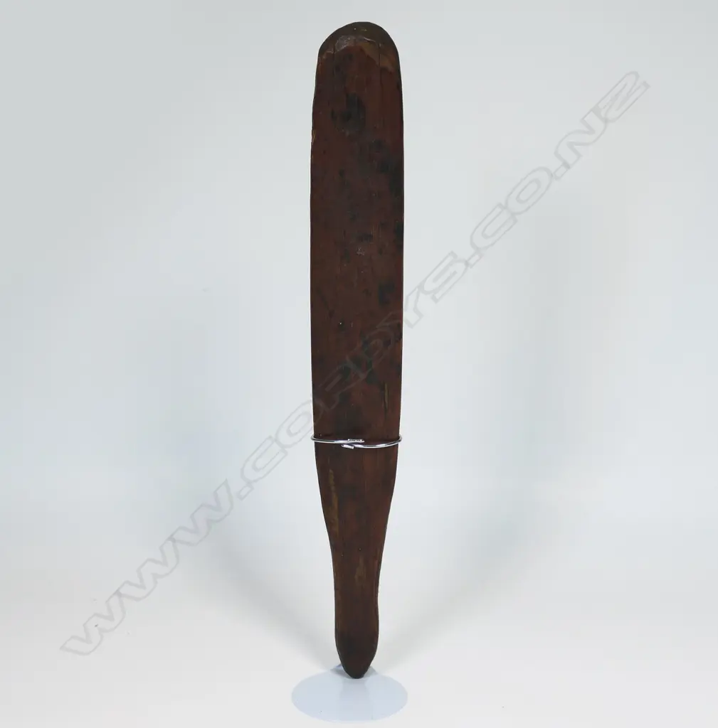 An old Pacific hardwood tapa beater, Image 1++