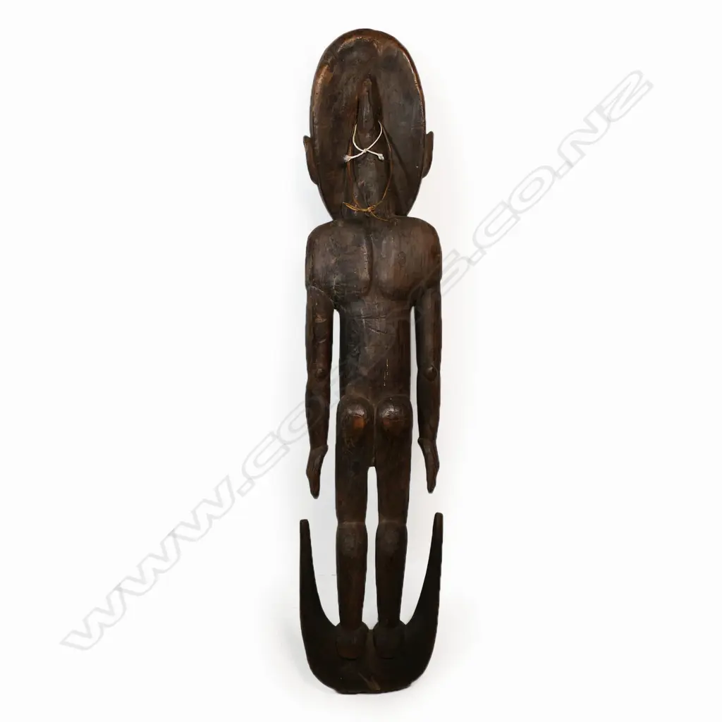 Large PNG carved wood figure with hook form base, Image 1++