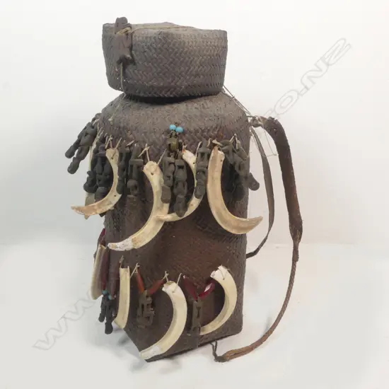 A Shamans basket from Borneo,