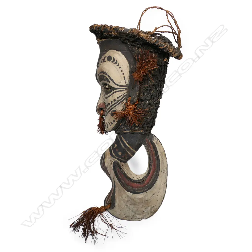 An uncommon Papua New Guinea carved and painted wood phallocrypt, Image 1++