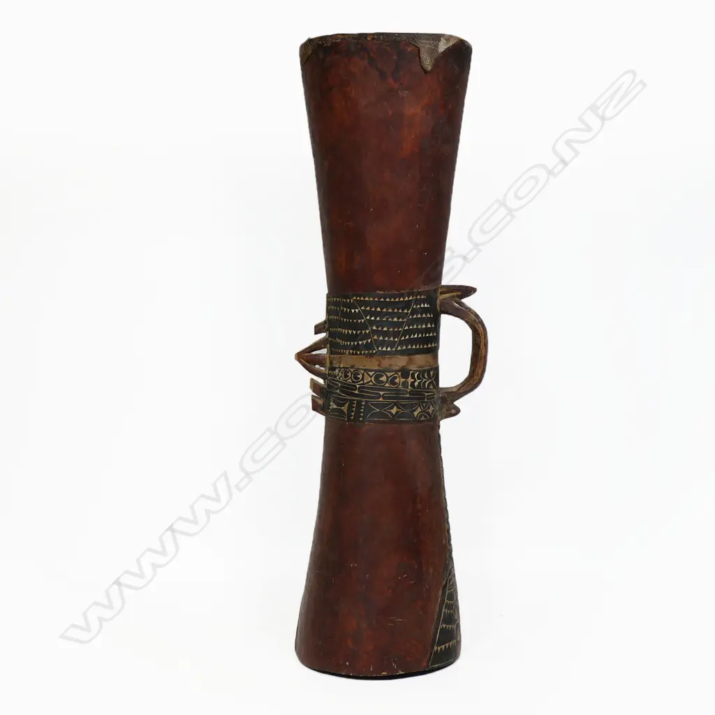 A Kundu Drum,  Papua New Guinea, Sepik. Minor faults. H.780mm. Provenance: Ex. The Estate of John Perry. Image 1++