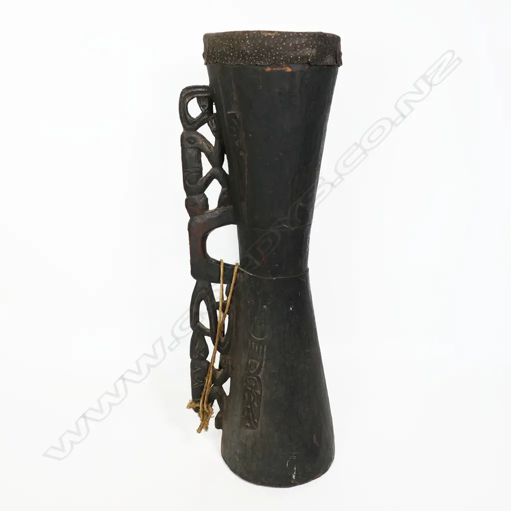 A Kundu Drum, Papua New Guinea, Sepik. H.685mm. Provenance: Ex. The Estate of John Perry. Image 1++