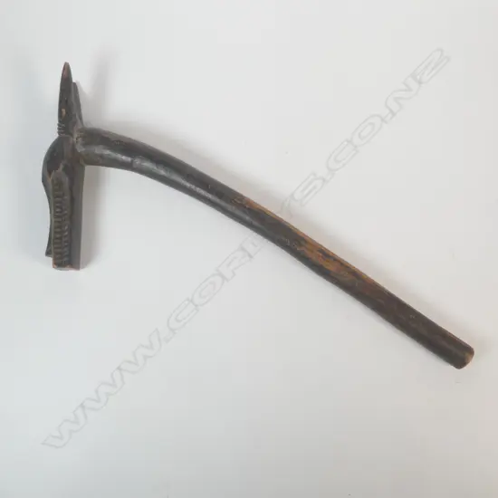 An African zoomorphic shoulder staff,