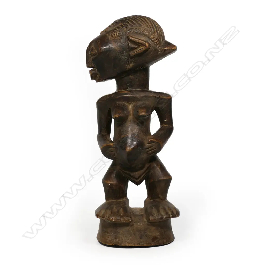 African carved standing female figure, Image 1++