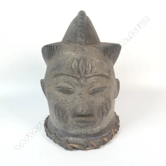 An African Yoruba carved mask,