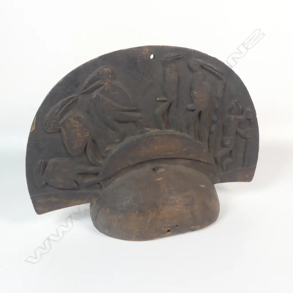 African carved crest helm, Image 1++