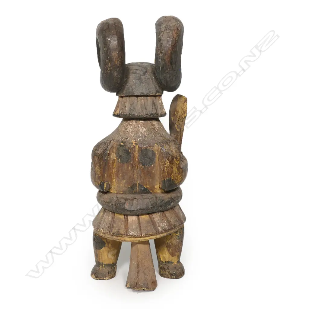 An Igbo Ikena wooden protection idol, Image 1++