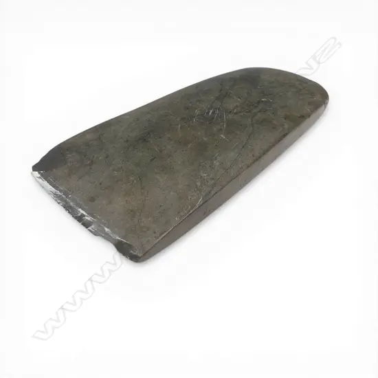 A large wide near parallel Māori stone toki,