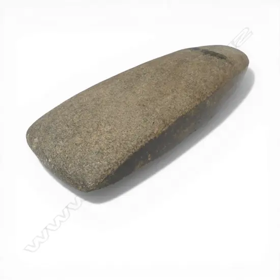 A medium large old Māori stone tooled toki,