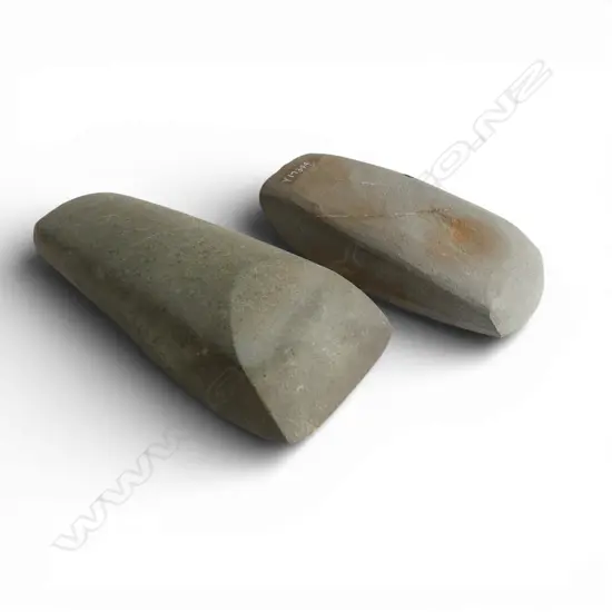 Two pre-European Māori stone adze blades,