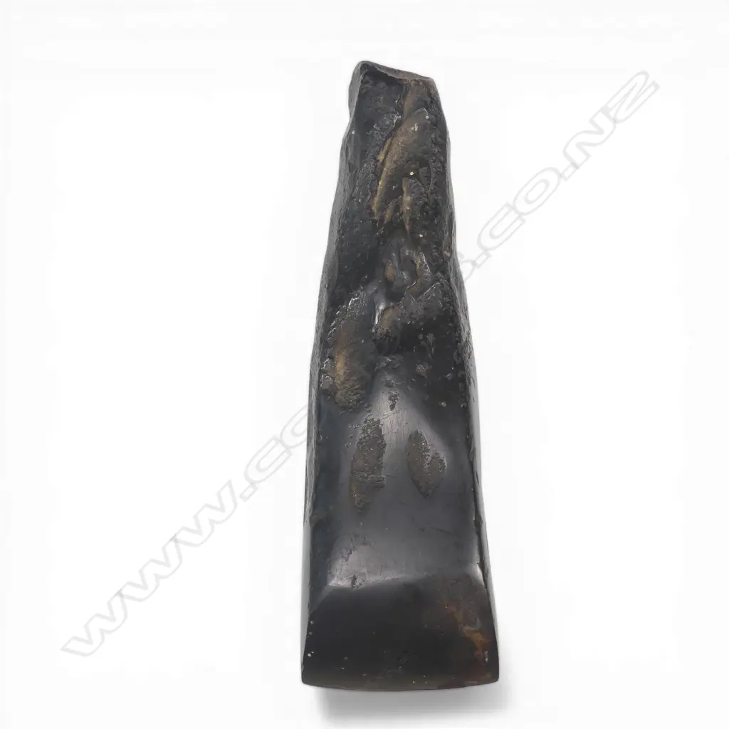 An old Māori black stone toki (adze), Image 1++