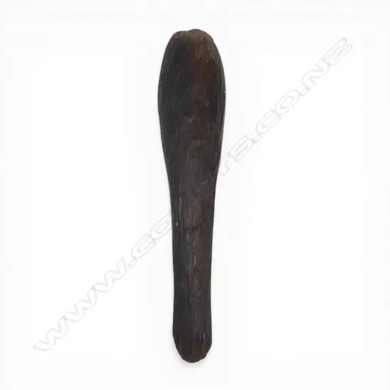 An old Māori patu aruhe (fern root beater),