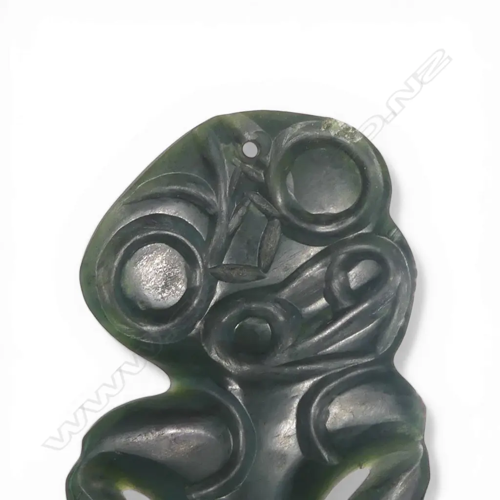 Early 20thC Māori pounamu hei tiki,, Image 1++