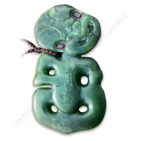Hunia Here Waenga large Kahurangi pounamu hei tiki,