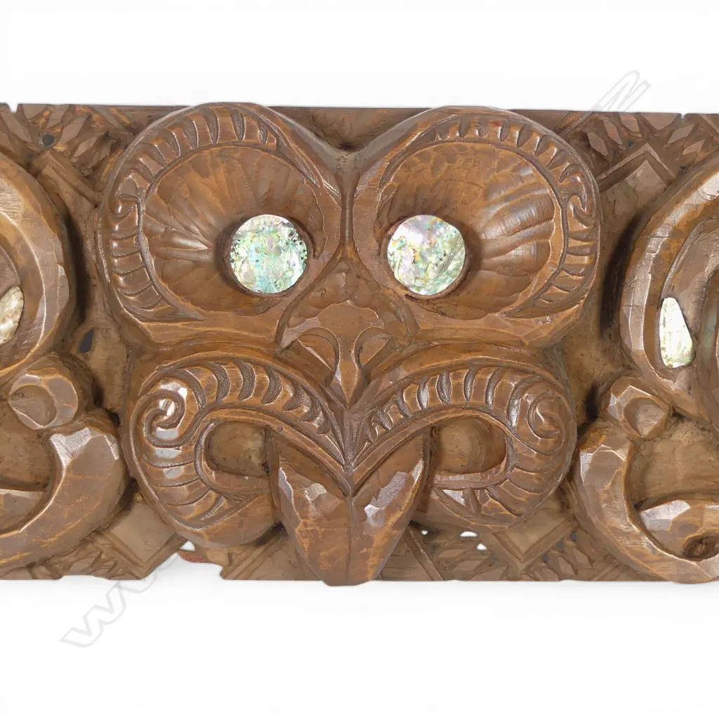 Vintage Māori carved Lintel panel Image 1++