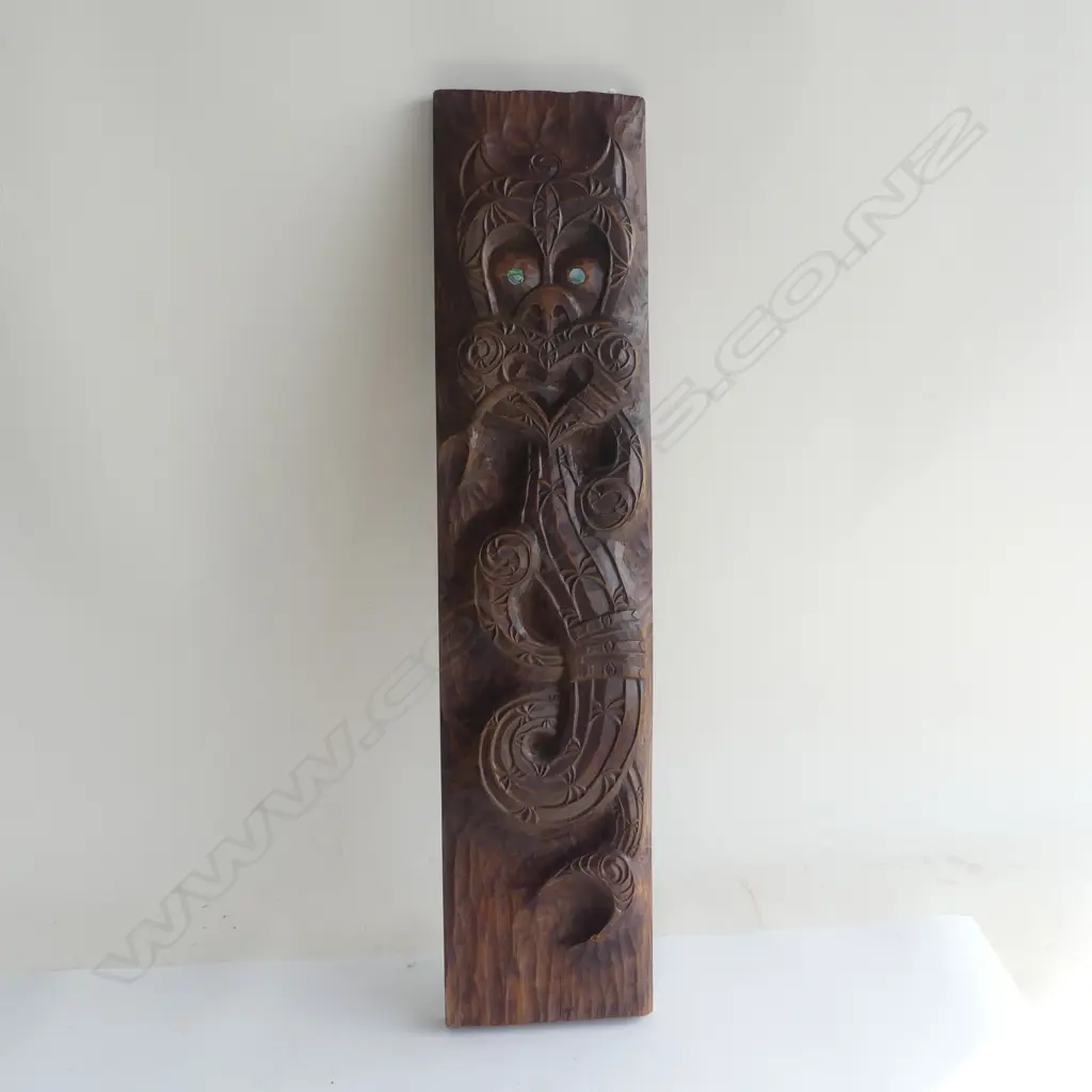 A 20thC Māori carved poupou panel, Image 1++