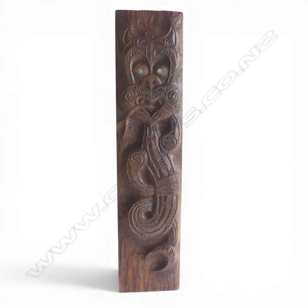 A 20thC Māori carved poupou panel, Image 1++