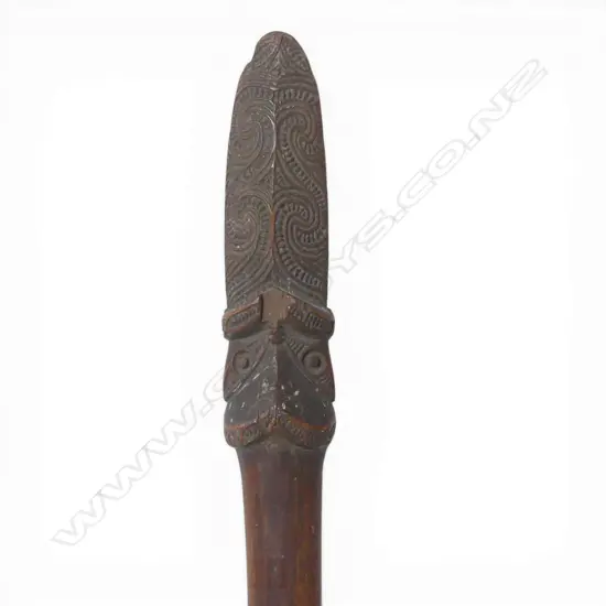 An 18th/19thC Māori carved taiaha,