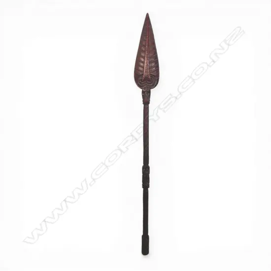 A 1970's / 1980's Māori all over carved large carved ceremonial paddle,