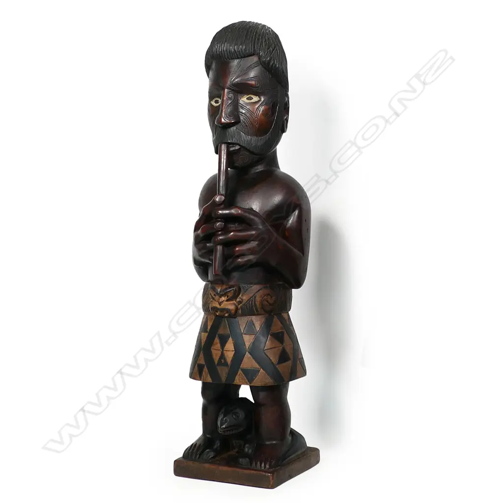 An early 20thC carved Māori tekoteko, Image 1++