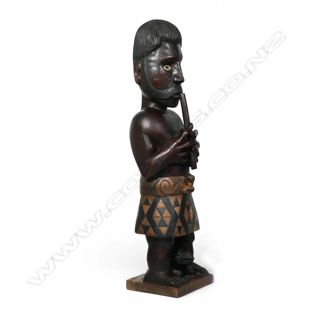 An early 20thC carved Māori tekoteko, Image 1++