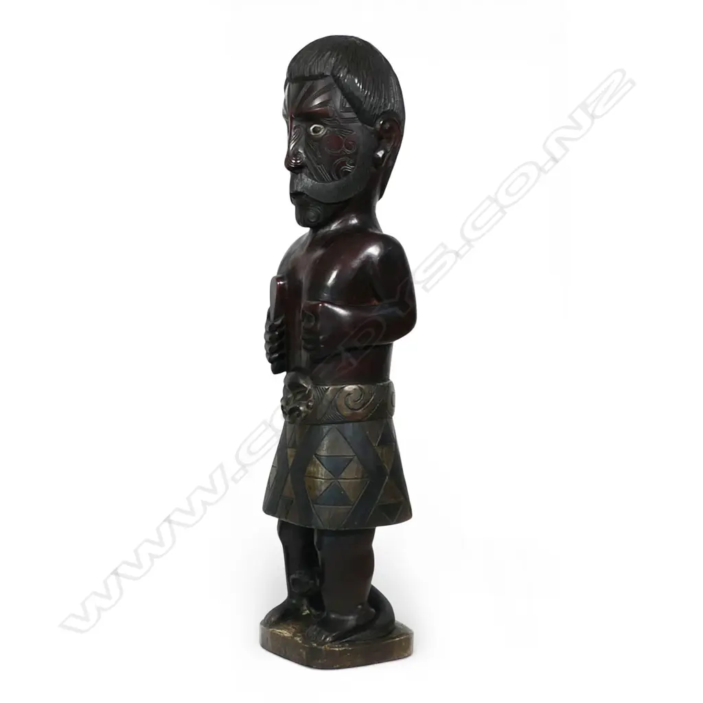 An early 20thC carved Māori tekoteko, Image 1++