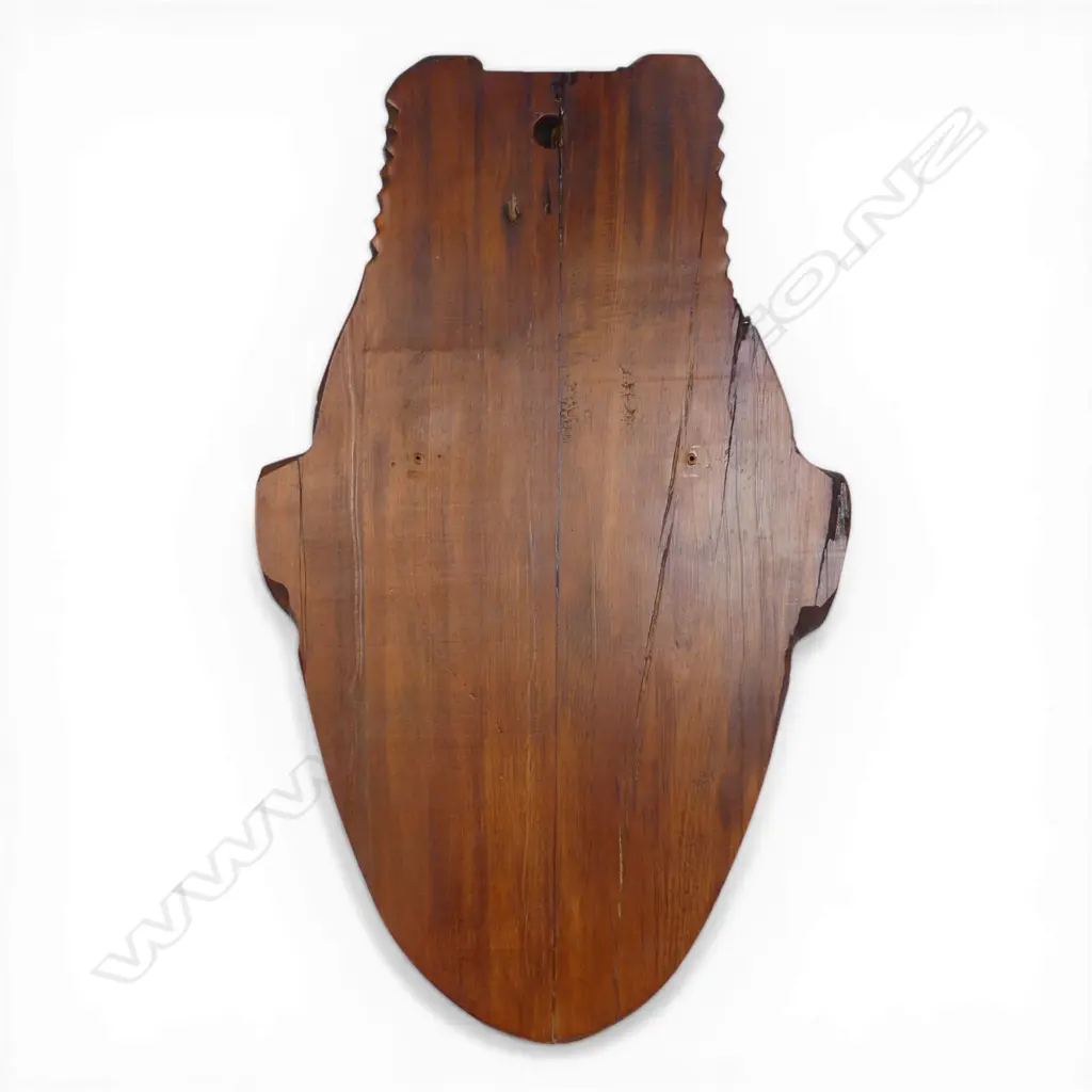 Mid / late 20thC Māori carved wall or gable mask, Image 1++