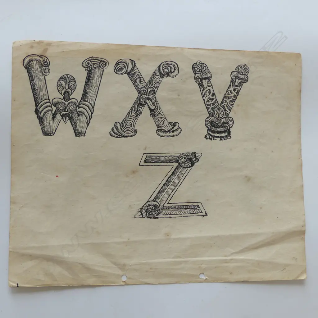 Part Māoristylised alphabet G to Z, Image 1++