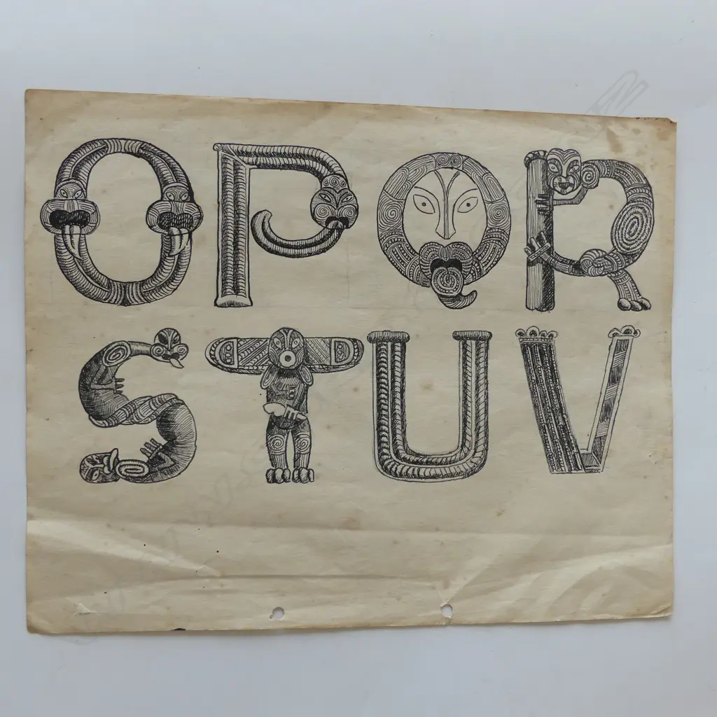 Part Māoristylised alphabet G to Z, Image 1++