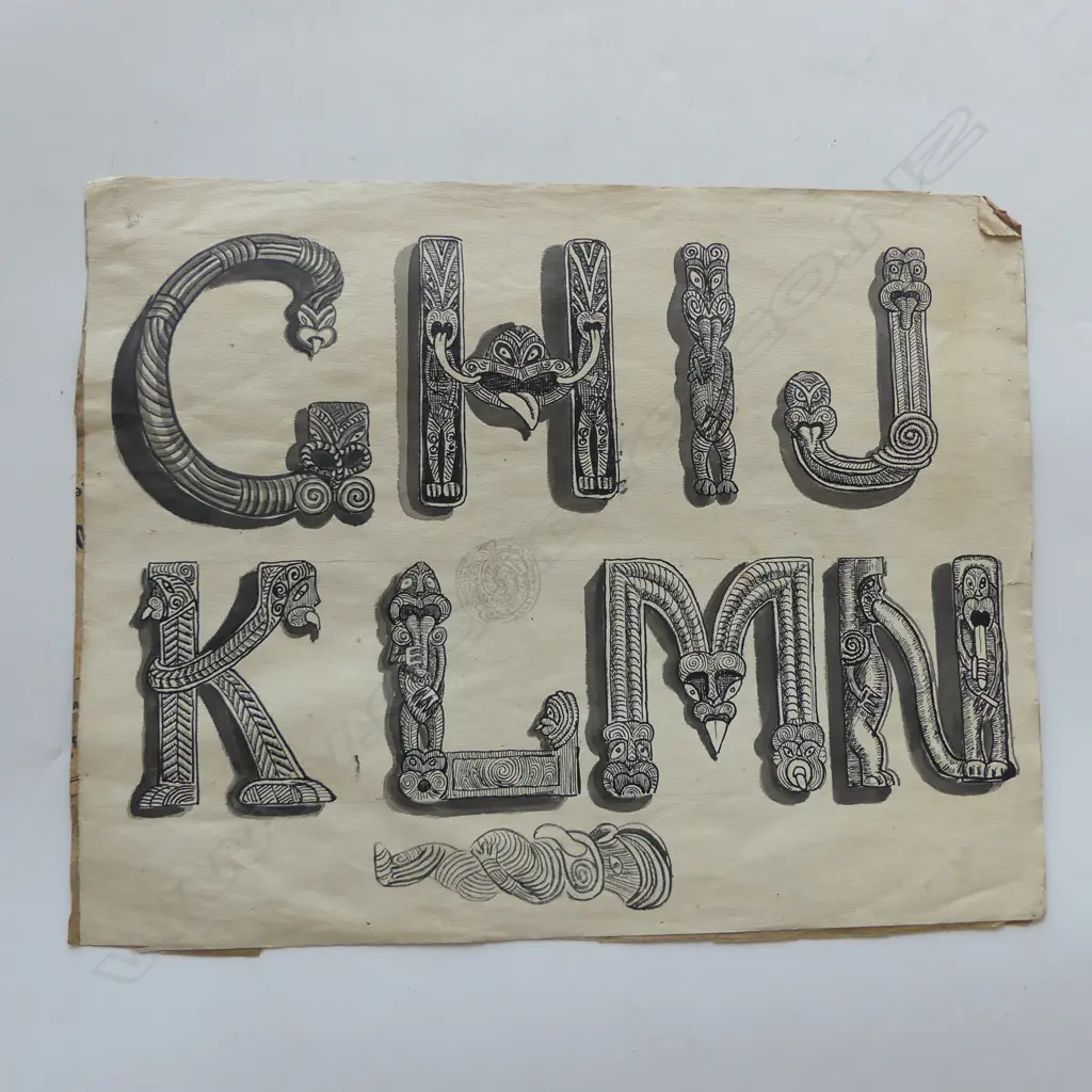 Part Māoristylised alphabet G to Z, Image 1++