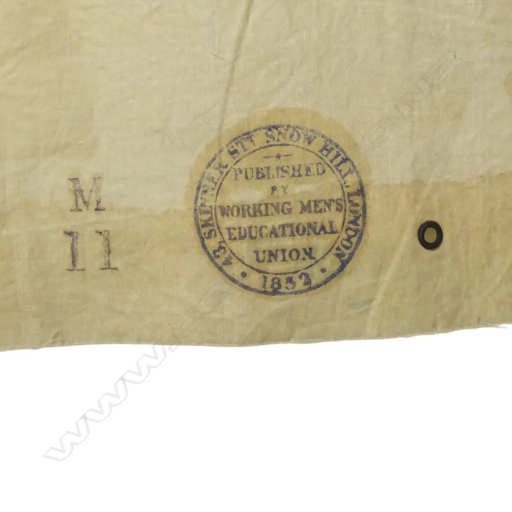 A Working Men's Educational Union poster of 'Blind Solomon led by his wife' 1852, Image 1++