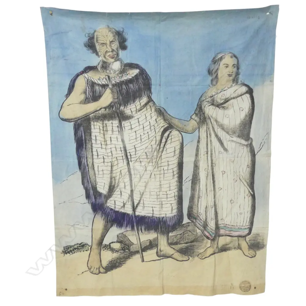 A Working Men's Educational Union poster of 'Blind Solomon led by his wife' 1852, Image 1++