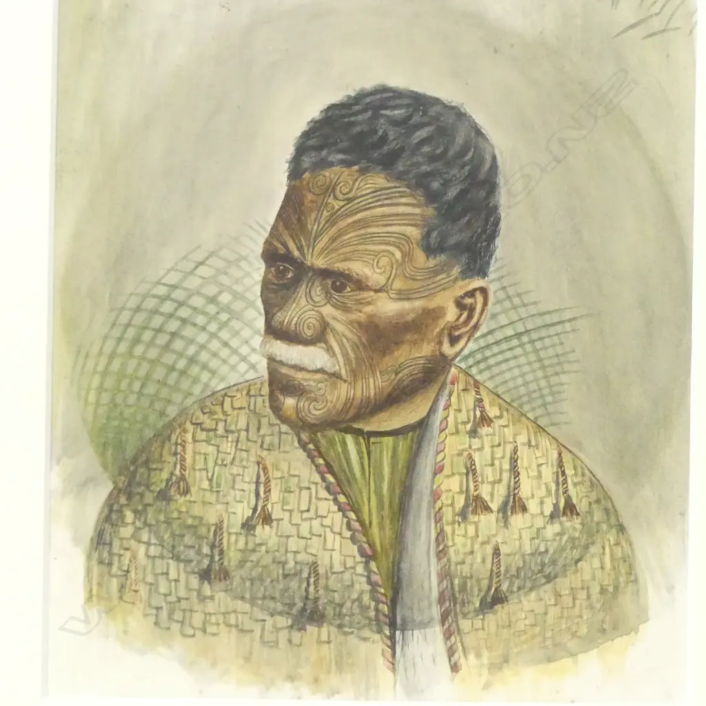 Samuel Stuart (1855-1920) Māori Chief in Geyserland, Image 1++