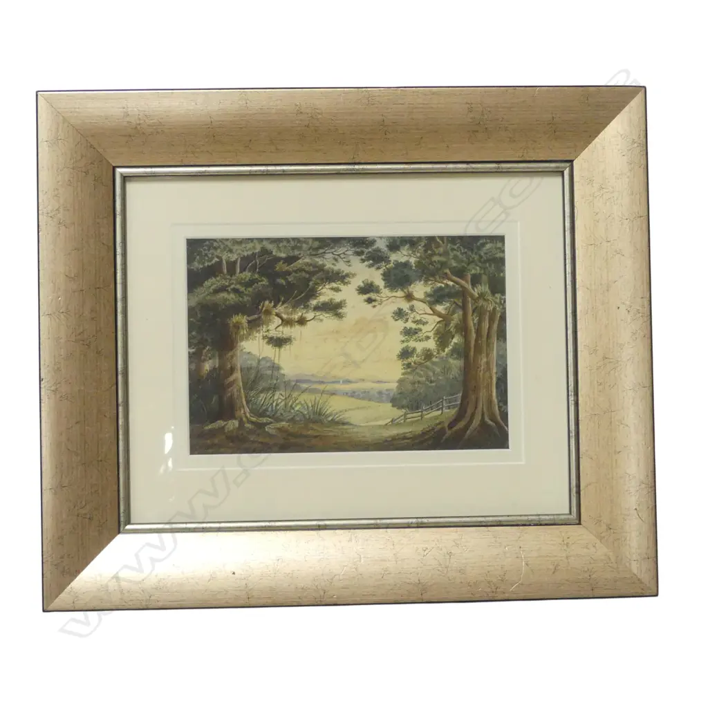 Samuel Stuart (1855-1920) View to Mt Karioi through trees, Image 1++