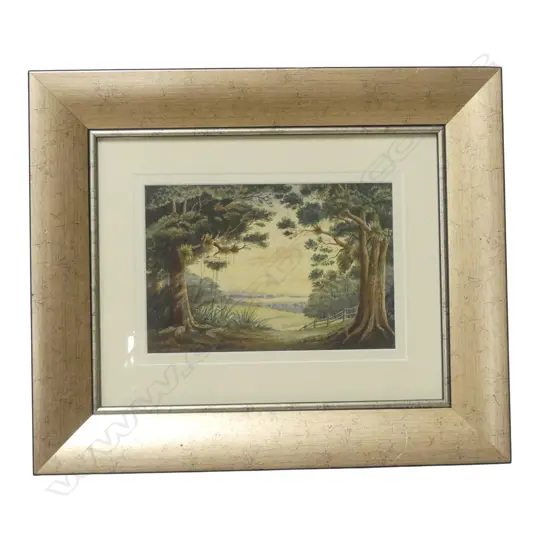 Samuel Stuart (1855-1920) View to Mt Karioi through trees,