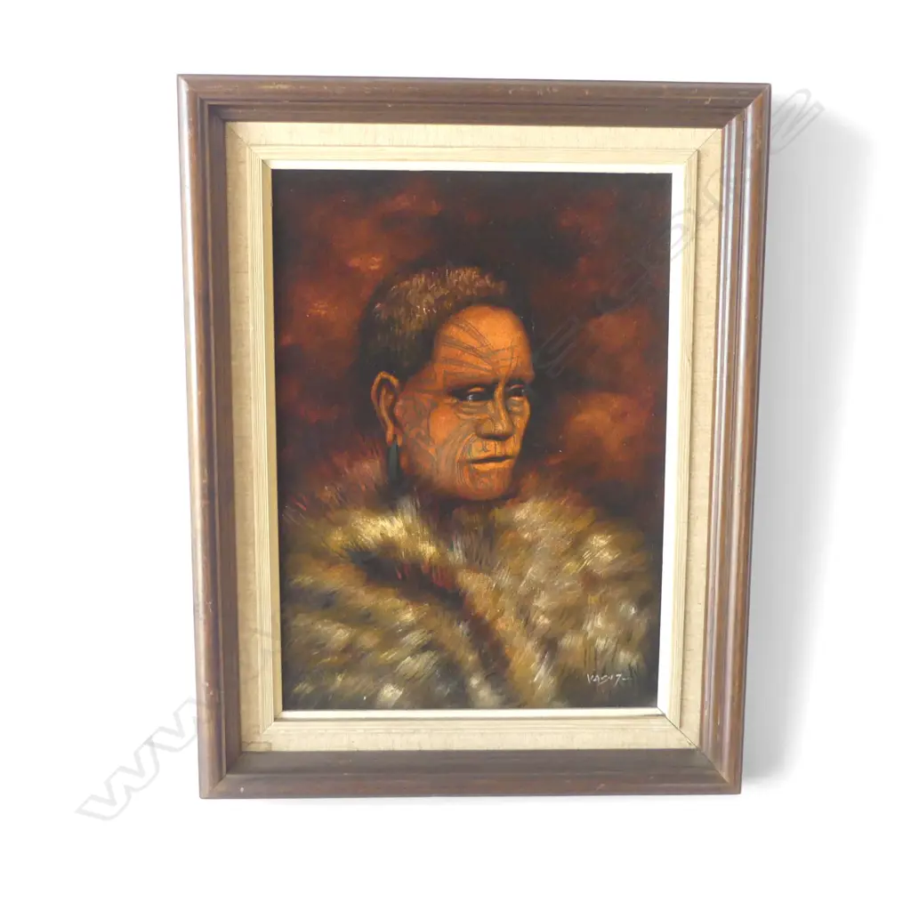 Artist Unknown, Portrait of a young man with moko Image 1++