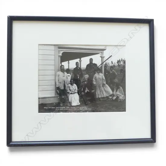 Muir & Moodie Dunedin (Printed later by John B. Turner)  'The Great Ngatimaniopoto Chief Wahanui family & friends'