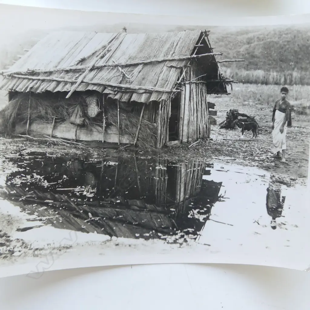 Nine 19thC Māori repint photographs of various people: Wharepuni at Parekino - Wanganui Wanganui river scene etc. Image 1++