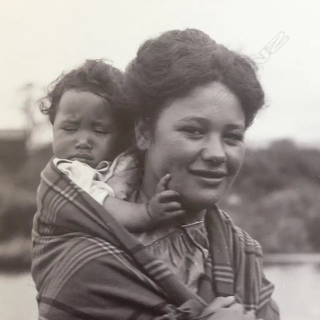 7 19thC Maori reprint photos various figures: 'Nurse & Child' + Wiremu Tamihana Tarapipipi Te Waharoa + Una Garlick etc  Image 1++