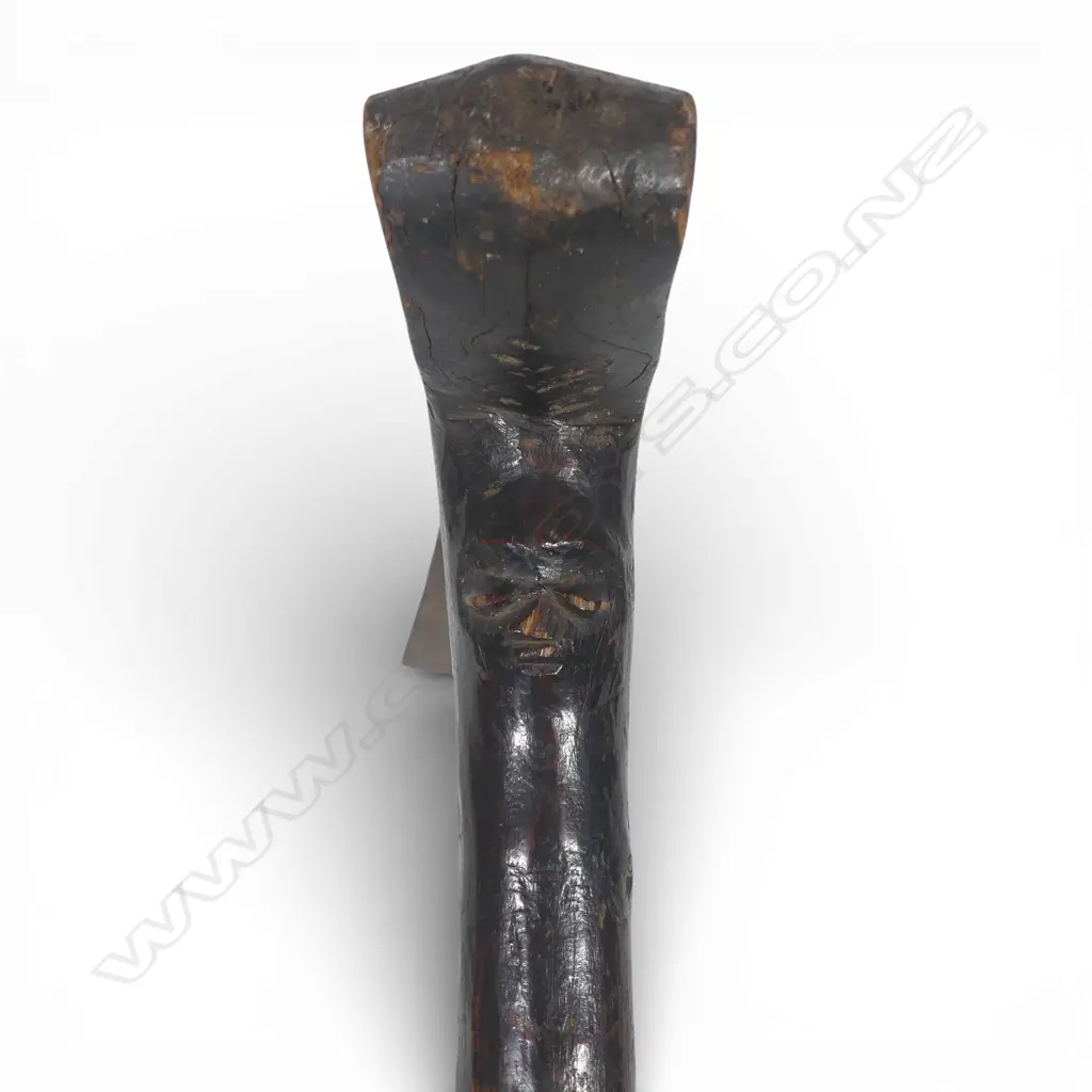 An African forged steel & wood hand tool, Image 1++