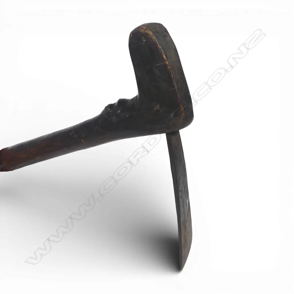 An African forged steel & wood hand tool, Image 1++