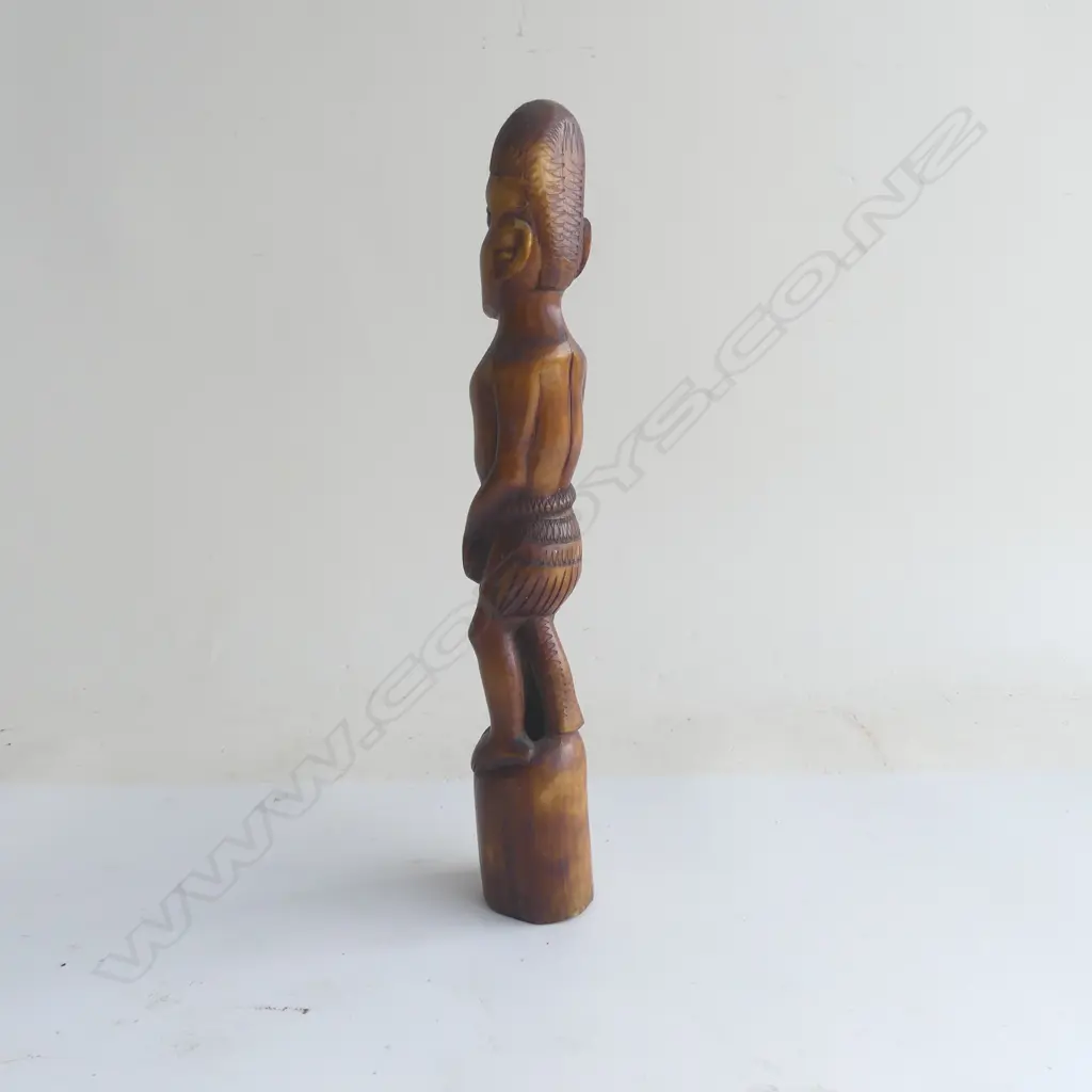 Old African carved ivory standing male figure, Image 1++