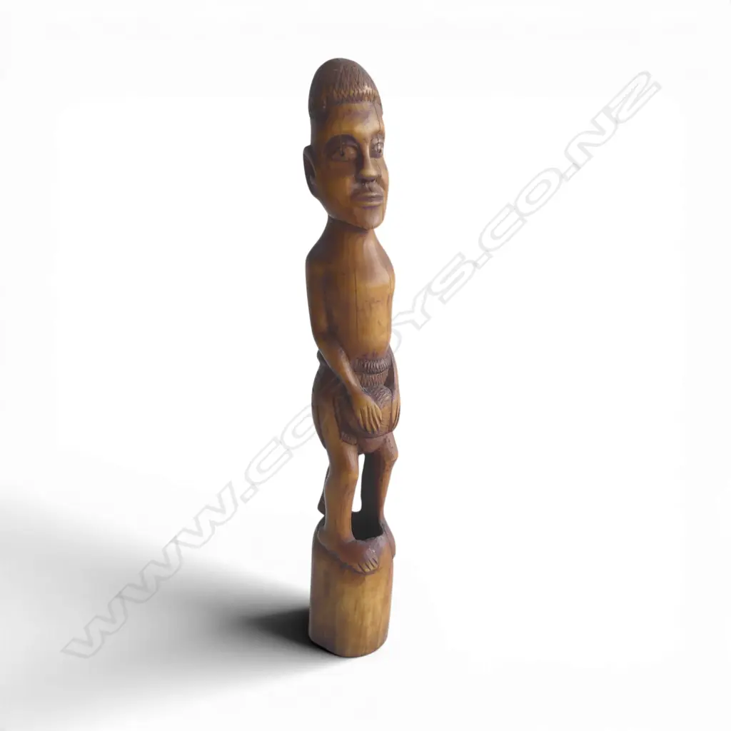 Old African carved ivory standing male figure, Image 1++
