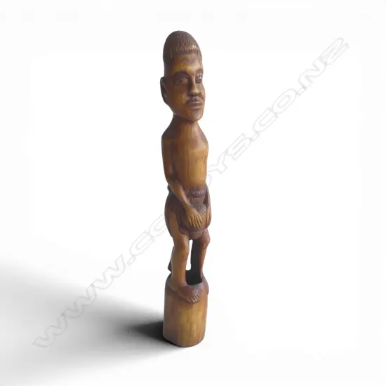 Old African carved ivory standing male figure,