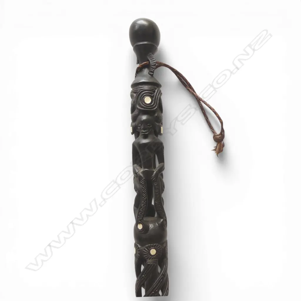 A 20thC Solomon Island figural walking stick, Image 1++